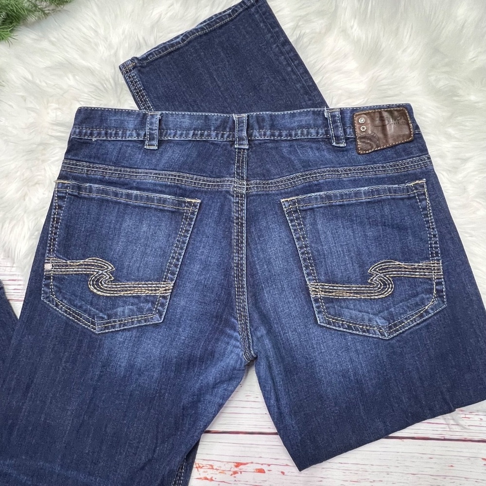 👖Like New |•SILVER JEANS•| Gordie Loose Fit Straight Leg 40x34👖 - Picture 5 of 12